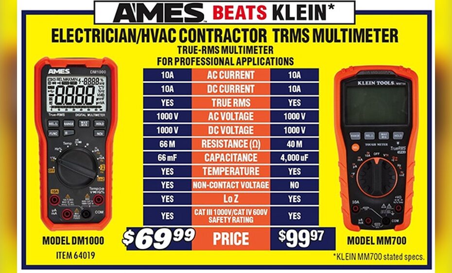 Ames Vs Klein Multimeter