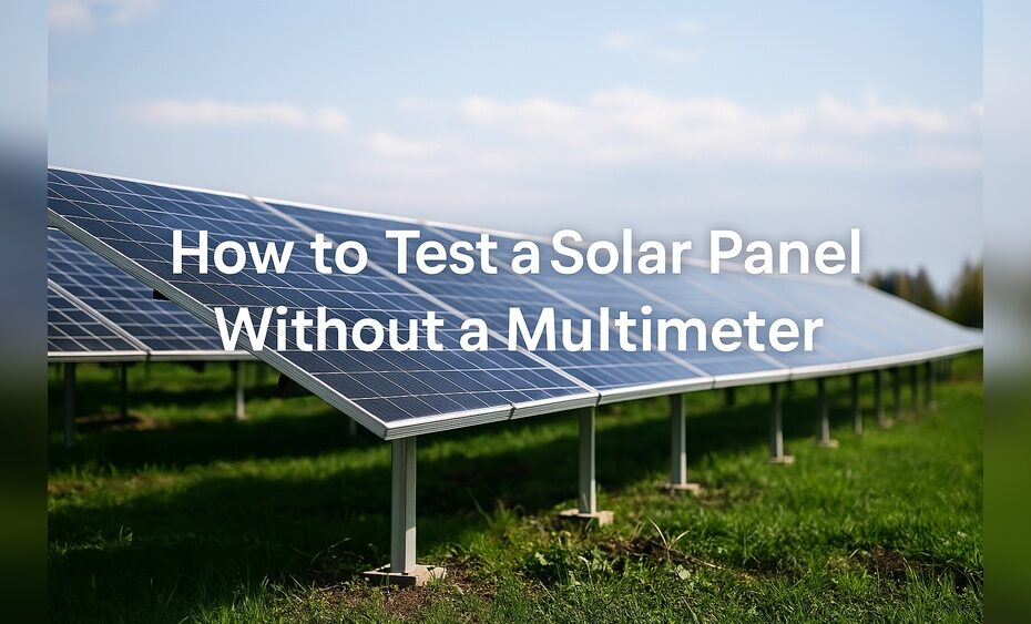 How to Test a Solar Panel Without a Multimeter